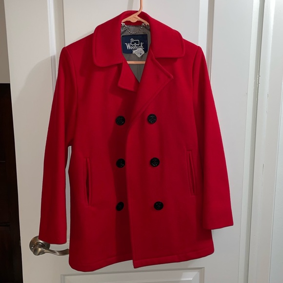 Woolrich Jackets & Coats Vintage Woolrich Womens Red Peacoat With